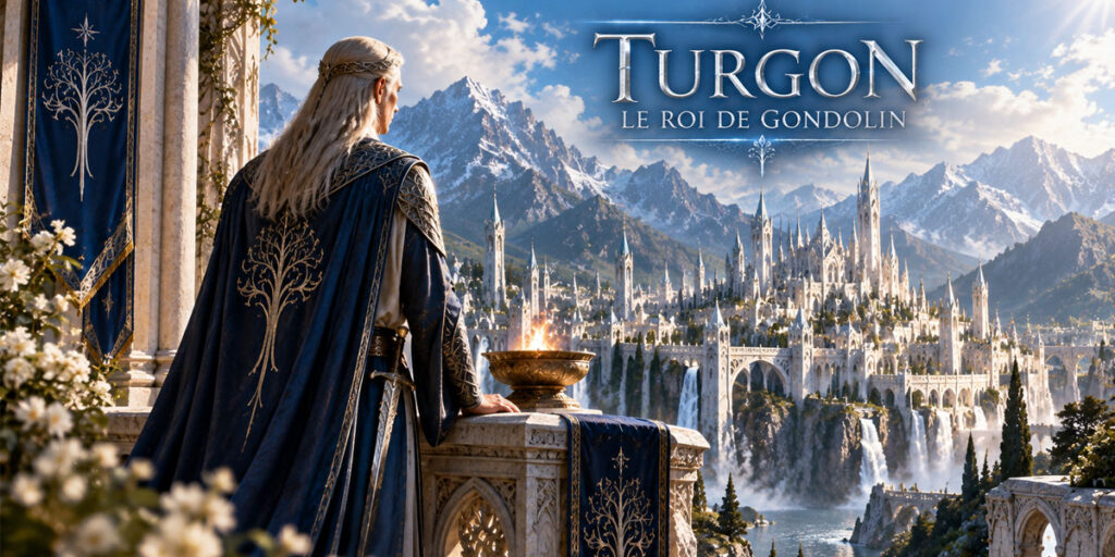 Turgon, King of Gondolin, gazing upon the elven city