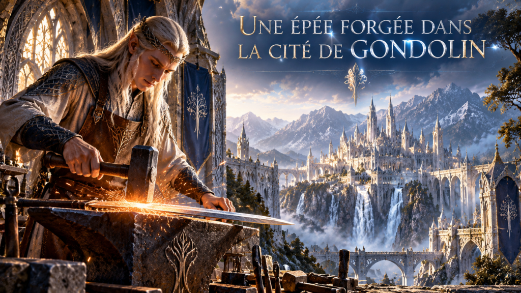 Forging an elven sword in the city of Gondolin