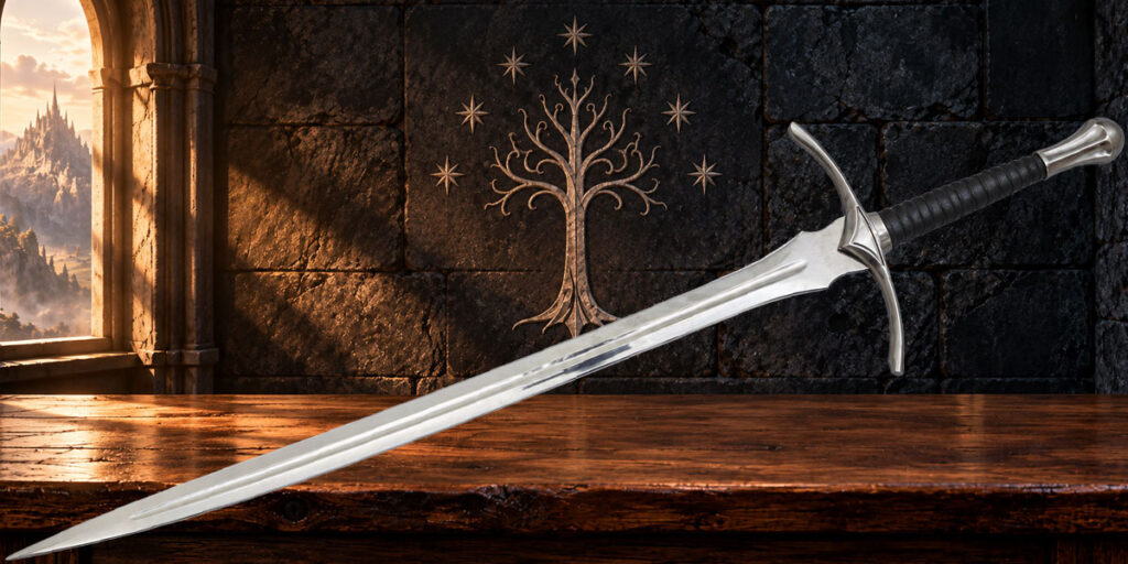 Glamdring, Gandalf's sword, presented as a collector's item