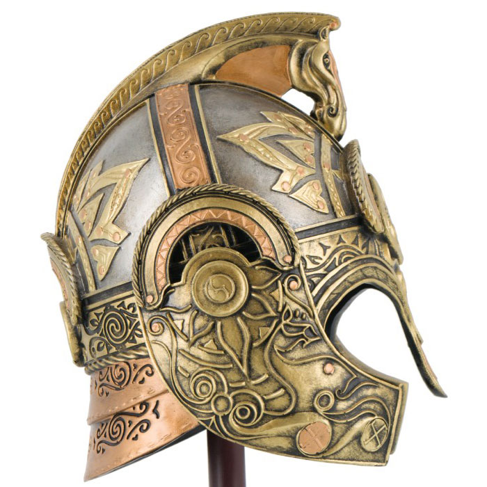 Casque de Théoden vu du profil droit