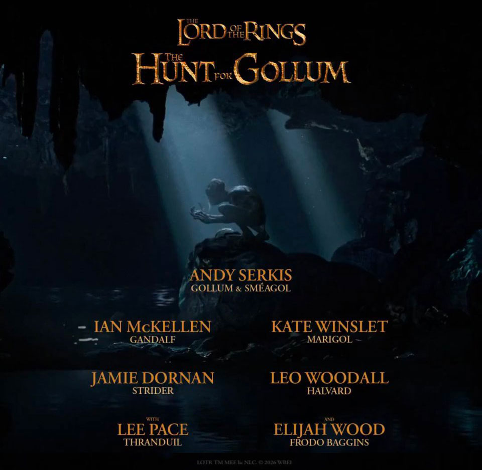 Casting de The Hunt for Gollum avec Andy Serkis, Ian McKellen et Jamie Dornan