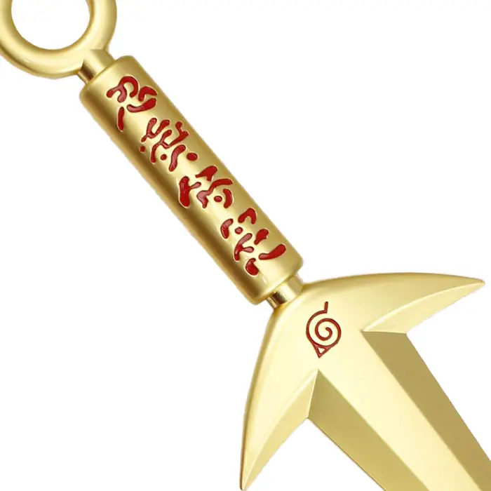 Kunai de Minato dorado con logotipo