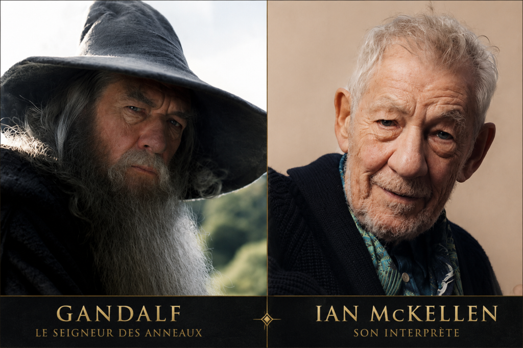 Gandalf et son interprète Ian McKellen