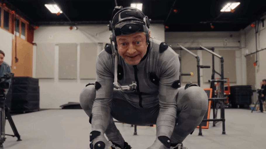 Andy Serkis sur le tournage de The Hunt for Gollum