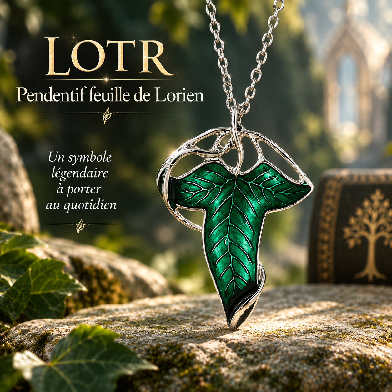 Ciondolo a forma di foglia di Lórien - LOTR