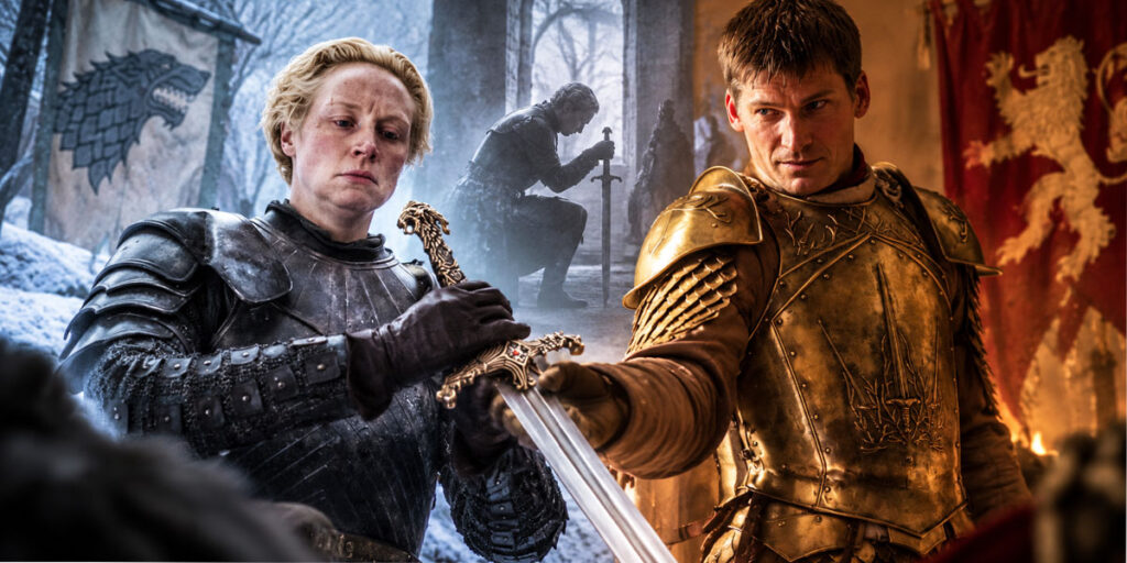 Jaime Lannister le confía a Féale a Brienne de Torth